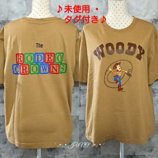 ロデオクラウンズワイドボウル(RODEO CROWNS WIDE BOWL)のウッディTシャツ♡RODEO CROWNS ロデオクラウンズ  未使用 タグ付き(Tシャツ(半袖/袖なし))