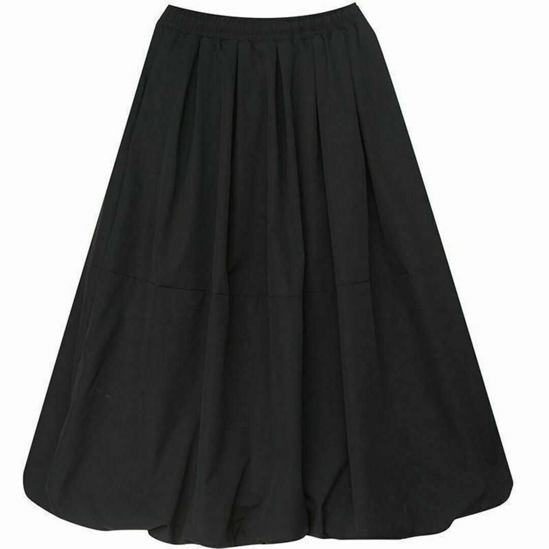 ゆったり ロング バルーン スカート XXL 黒 フレア マキシ丈 ブラック レディースのスカート(ロングスカート)の商品写真