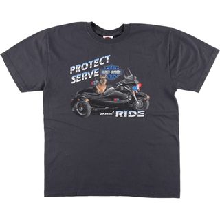 ハーレーダビッドソン(Harley Davidson)の古着 ハーレーダビッドソン Harley-Davidson モーターサイクル バイクTシャツ メンズL /eaa440548(Tシャツ/カットソー(半袖/袖なし))