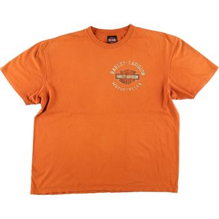 ハーレーダビッドソン(Harley Davidson)の古着 ハーレーダビッドソン Harley-Davidson バックプリント モーターサイクル バイクTシャツ メンズXXL /eaa440549(Tシャツ/カットソー(半袖/袖なし))