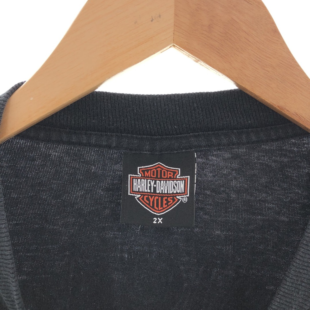 Harley Davidson(ハーレーダビッドソン)の古着 90~00年代 ハーレーダビッドソン Harley-Davidson モーターサイクル バイクTシャツ メンズXXL /eaa382818 メンズのトップス(Tシャツ/カットソー(半袖/袖なし))の商品写真