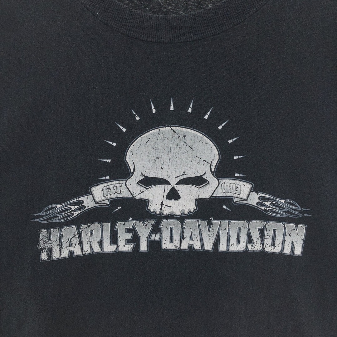 Harley Davidson(ハーレーダビッドソン)の古着 90~00年代 ハーレーダビッドソン Harley-Davidson モーターサイクル バイクTシャツ メンズXXL /eaa382818 メンズのトップス(Tシャツ/カットソー(半袖/袖なし))の商品写真