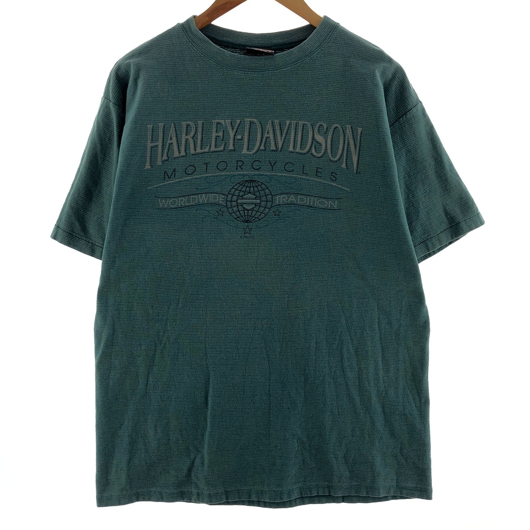 Harley Davidson(ハーレーダビッドソン)の古着 90年代 ハーレーダビッドソン Harley-Davidson モーターサイクル バイクTシャツ USA製 メンズL ヴィンテージ /eaa382895 メンズのトップス(Tシャツ/カットソー(半袖/袖なし))の商品写真