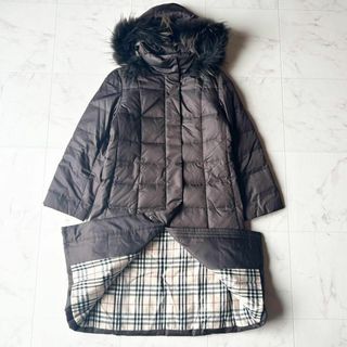 バーバリー(BURBERRY)のBURBERRY LONDON  ロングダウンジャケット　ブラウン　9号(ダウンジャケット)