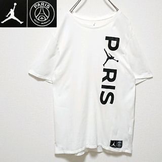 Jordan Brand（NIKE） - 希少 エアジョーダン パリサンジェルマン コラボ フロント ロゴ 半袖 Tシャツ