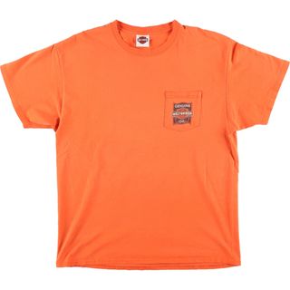 ハーレーダビッドソン(Harley Davidson)の古着 ハーレーダビッドソン Harley-Davidson バックプリント モーターサイクル バイクTシャツ メンズL /eaa440551(Tシャツ/カットソー(半袖/袖なし))