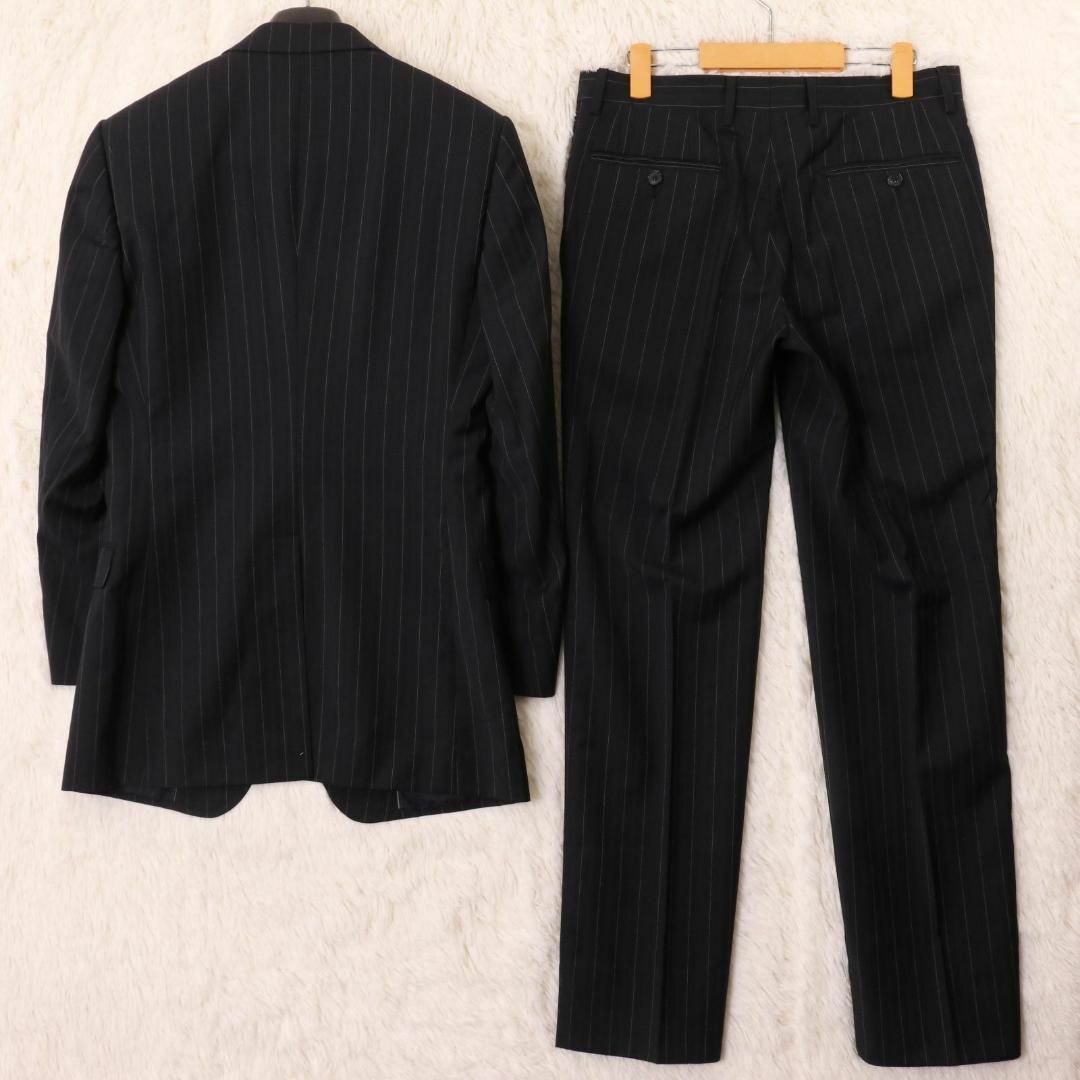 DOLCE&GABBANA(ドルチェアンドガッバーナ)のドルチェ&ガッバーナ　ストライプ　黒系　セットアップスーツ　44サイズ　ウール メンズのスーツ(その他)の商品写真