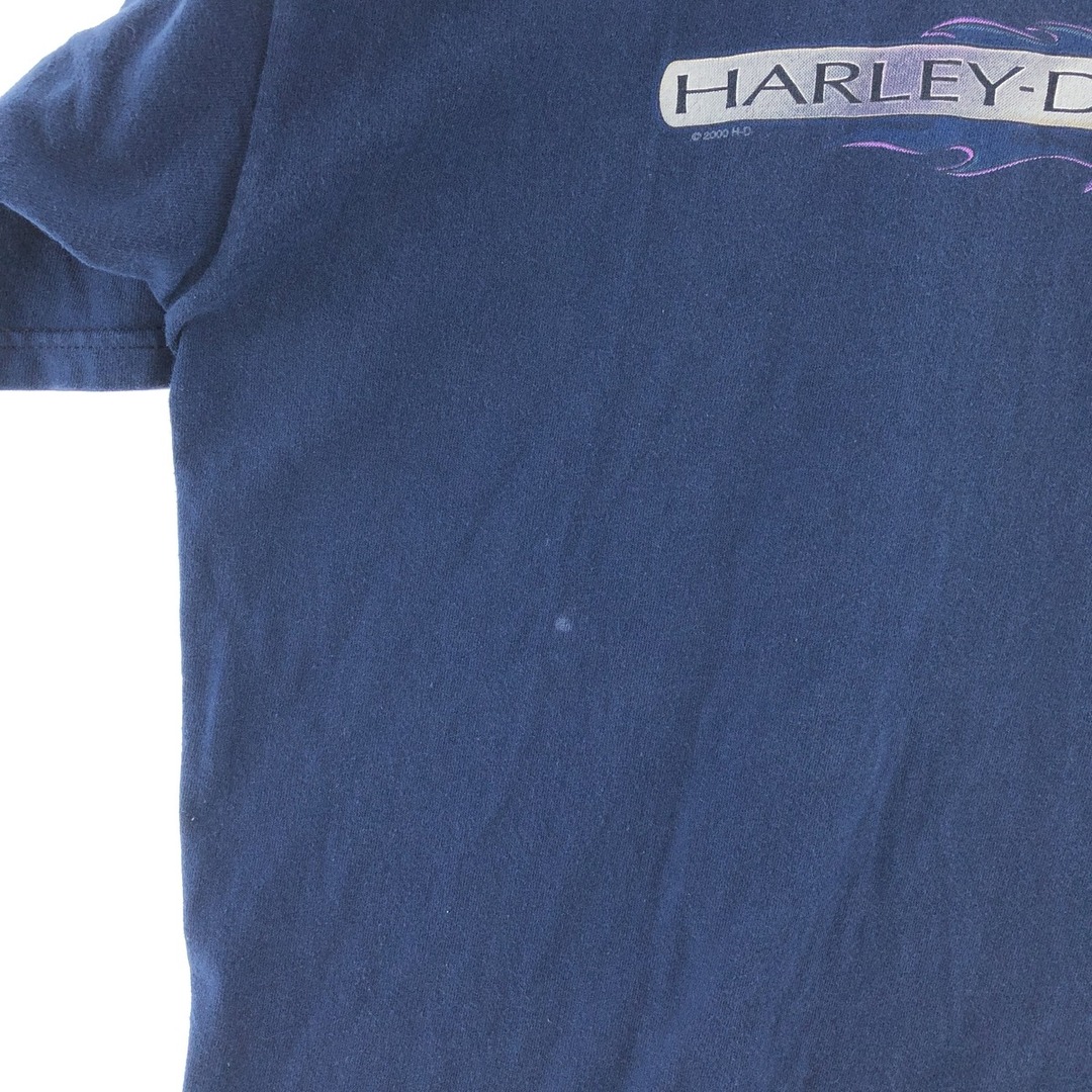 Harley Davidson(ハーレーダビッドソン)の古着 00年代 ハーレーダビッドソン Harley-Davidson HANES モーターサイクル バイクTシャツ USA製 メンズXXL /eaa382755 メンズのトップス(Tシャツ/カットソー(半袖/袖なし))の商品写真
