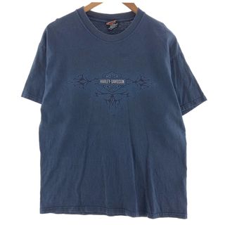 ハーレーダビッドソン(Harley Davidson)の古着 00年代 ハーレーダビッドソン Harley-Davidson HANES モーターサイクル バイクTシャツ メンズL /eaa382756(Tシャツ/カットソー(半袖/袖なし))