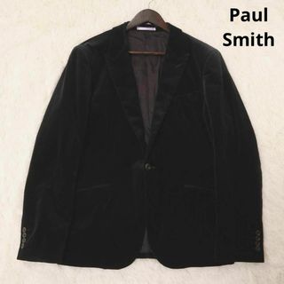 ポールスミス(Paul Smith)のポールスミス　ベロア　黒　テーラードジャケット　ピークドラペル　1B　ブレザー(テーラードジャケット)