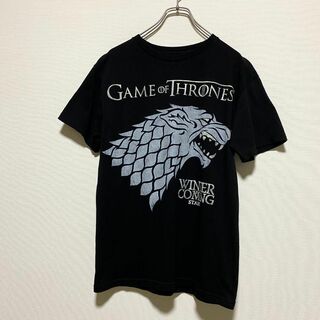 ティービーアンドムービー(TV&MOVIE)のアメリカ古着　ゲームオブスローンズ ドラマ　半袖　Tシャツ　メキシコ製　I19(Tシャツ/カットソー(半袖/袖なし))