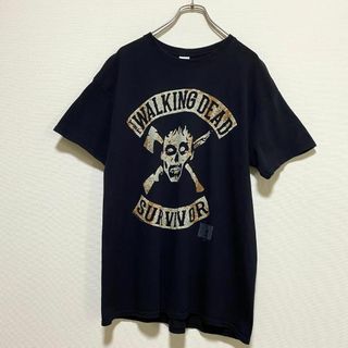 ティービーアンドムービー(TV&MOVIE)のアメリカ古着　ウォーキングデッド　半袖　Tシャツ　映画　Lサイズ　I31(Tシャツ/カットソー(半袖/袖なし))