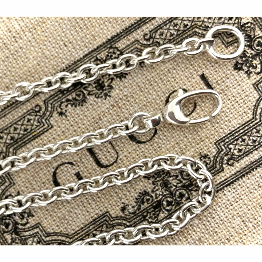 Gucci(グッチ)の正規品 GUCCI/グッチ あずきチェーンネックレス(約50cm)シルバー925 レディースのアクセサリー(ネックレス)の商品写真