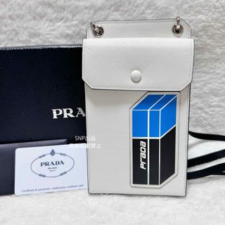 プラダ(PRADA)のプラダ 美品 スマホ ショルダーバッグ ポーチ サフィアーノ 2ZH068(ショルダーバッグ)