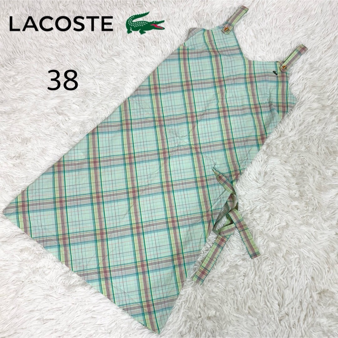 LACOSTE(ラコステ)の美品✨ LACOSTE ラコステ ノースリーブ　ワンピース　 38 レディースのワンピース(ひざ丈ワンピース)の商品写真