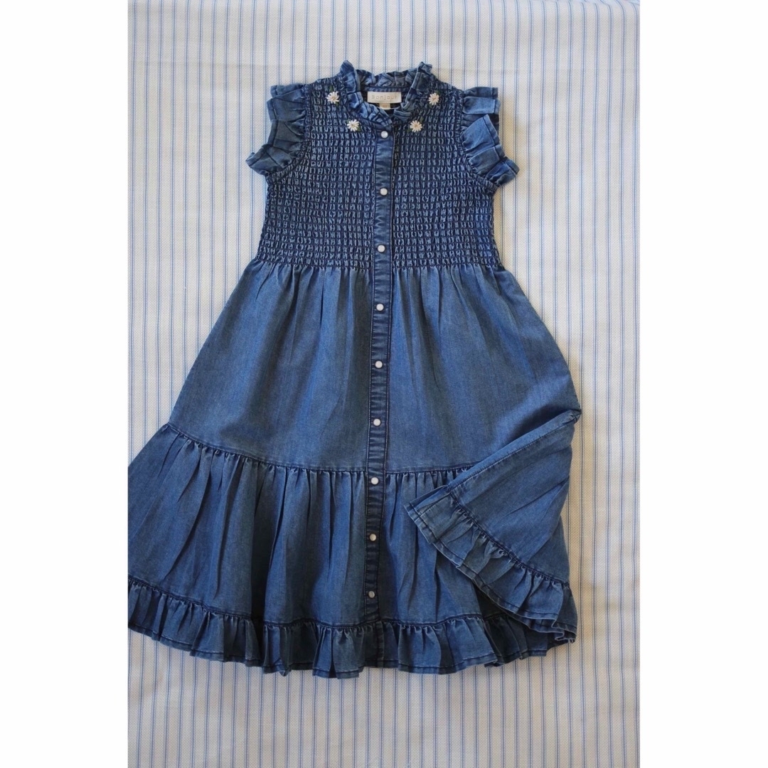 BONJOUR DIARY IBIZA DRESS Denim 8 キッズ/ベビー/マタニティのキッズ服女の子用(90cm~)(ワンピース)の商品写真