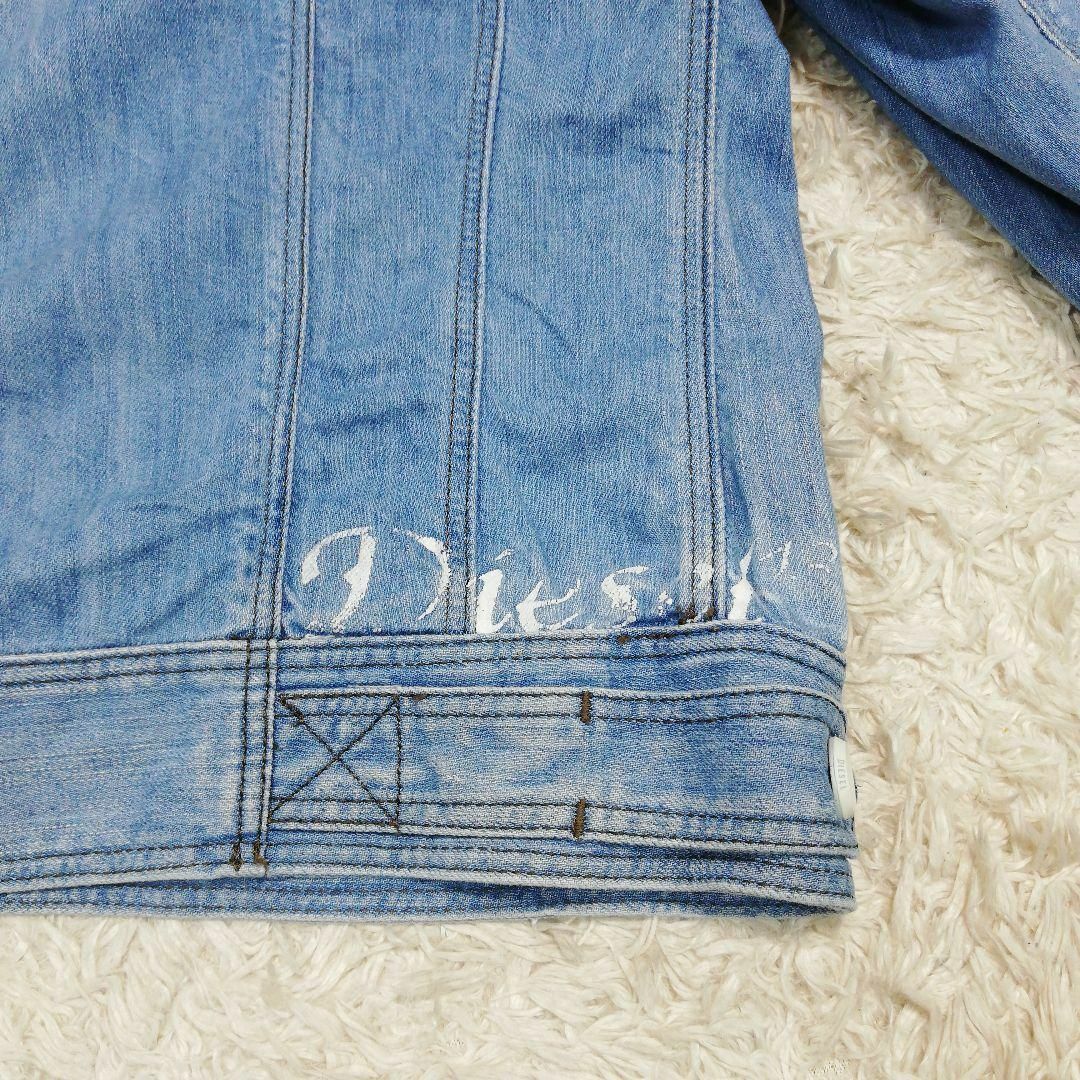 DIESEL(ディーゼル)のDIESEL　ディーゼル　デニムジャケット　ブルゾン　ダメージ加工　ペイント加工 メンズのジャケット/アウター(Gジャン/デニムジャケット)の商品写真