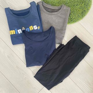 ユニクロ(UNIQLO)のユニクロ 130cm 4点セット 長袖 ヒートテック レギンス(Tシャツ/カットソー)