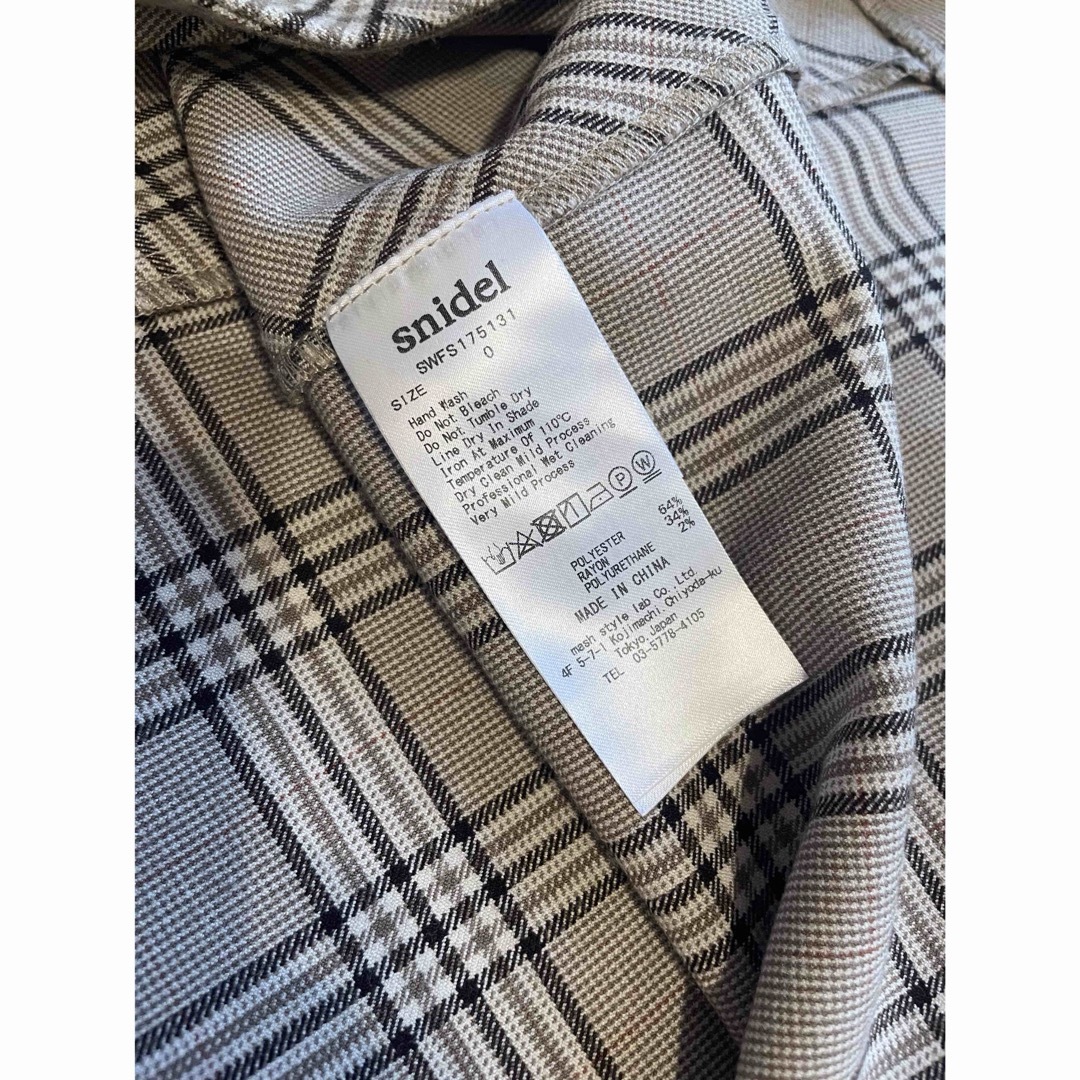 SNIDEL(スナイデル)の【snidel】スナイデル ウーリーロングスカート チェック 美品 人気ブランド レディースのスカート(ロングスカート)の商品写真
