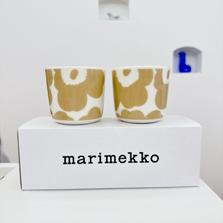 マリメッコ(marimekko)の新品未使用 マリメッコ ウニッコ ラテマグ marimekko ベージュ ペア(グラス/カップ)