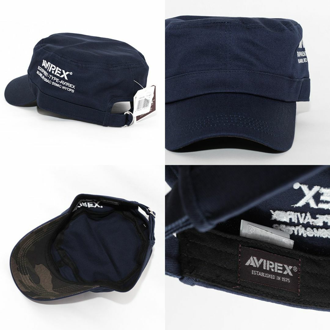 AVIREX(アヴィレックス)のワークキャップ 帽子 AVIREX ネイビー 14534100-49 USA メンズの帽子(キャップ)の商品写真