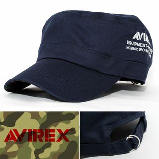 アヴィレックス(AVIREX)のワークキャップ 帽子 AVIREX ネイビー 14534100-49 USA(キャップ)