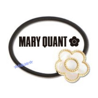 マリークワント(MARY QUANT)のマリークワント ヘアゴム シェルプレート ホワイト ゴールド(ヘアゴム/シュシュ)