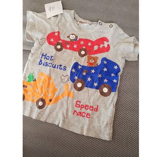 ホットビスケッツ(HOT BISCUITS)のホットビスケッツHotBiscuits美品生き物乗り物柄Ｔシャツビーンズくん(Tシャツ/カットソー)