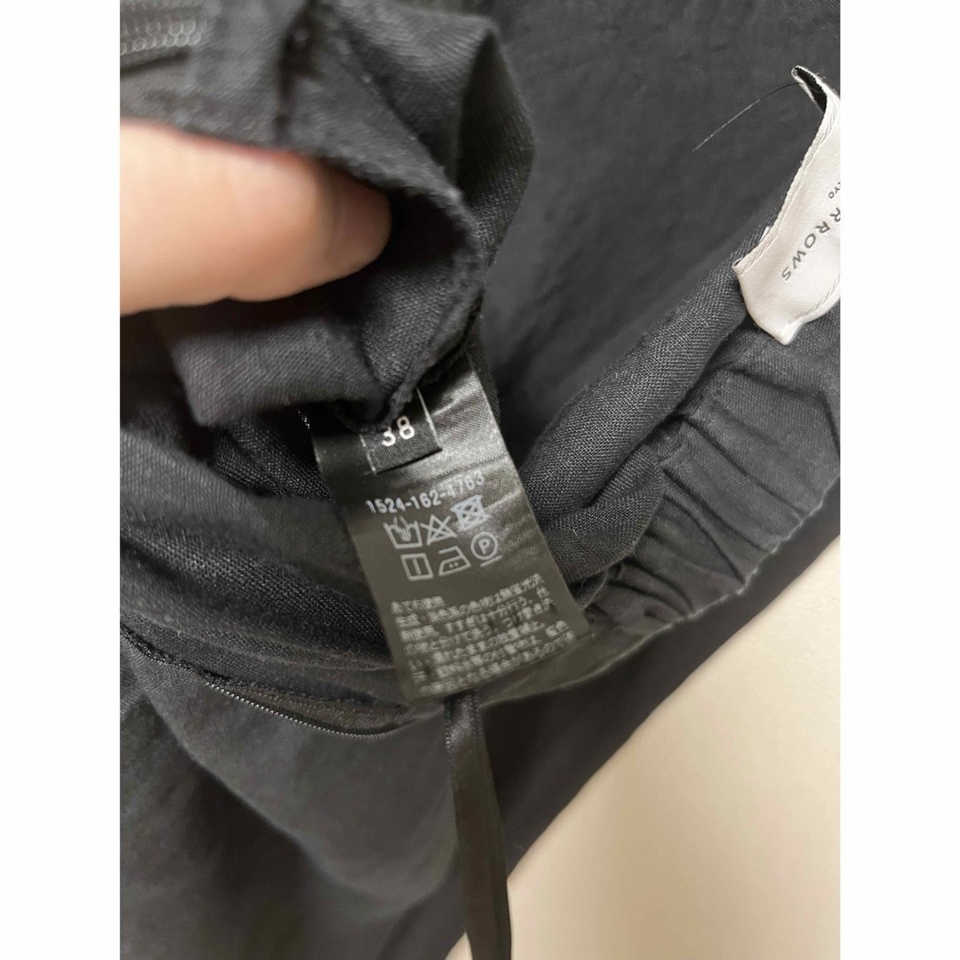 UNITED ARROWS(ユナイテッドアローズ)のユナイテッドアローズ　リネンスカート　黒　38 レディースのスカート(ロングスカート)の商品写真