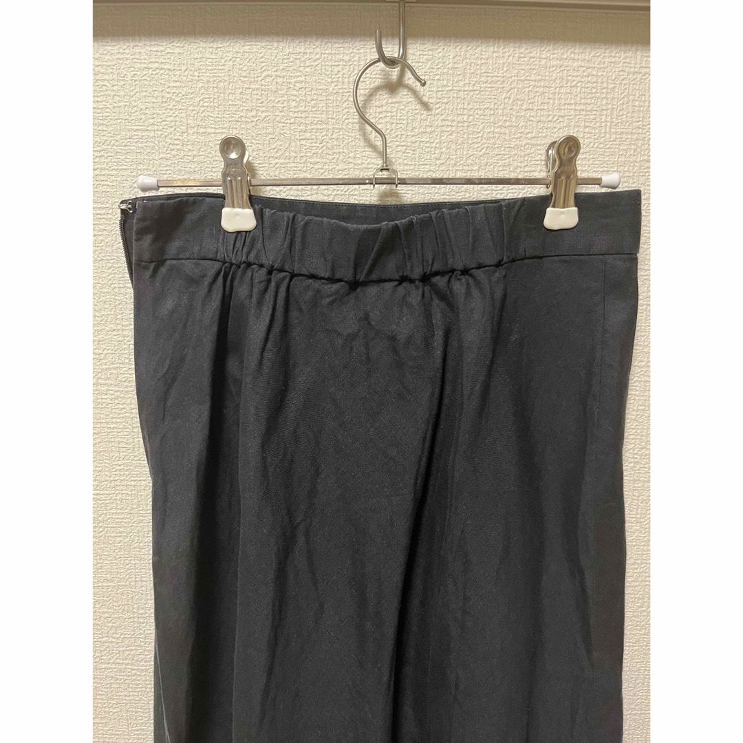 UNITED ARROWS(ユナイテッドアローズ)のユナイテッドアローズ　リネンスカート　黒　38 レディースのスカート(ロングスカート)の商品写真