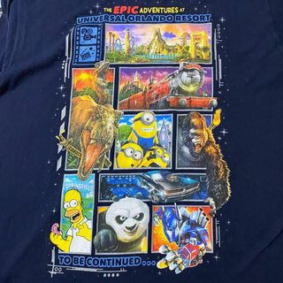 ユニバーサルエンターテインメント(UNIVERSAL ENTERTAINMENT)のアメリカ古着　ユニバーサルスタジオ　カンフーパンダ　ミニオンズ 半袖　Tシャツ(Tシャツ/カットソー(半袖/袖なし))