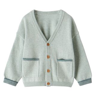 ザラキッズ(ZARA KIDS)のZARA コントラストとリムニットカーディガン　110cm(カーディガン)