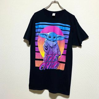 ディズニー(Disney)のアメリカ古着　ベビーヨーダ　スターウォーズ　マンダロリアン　半袖　Tシャツ(Tシャツ/カットソー(半袖/袖なし))