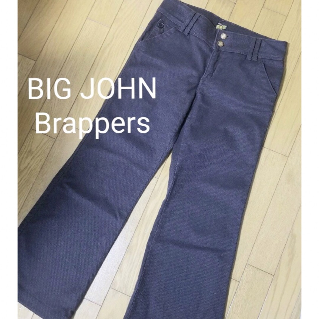 BIG JOHN(ビッグジョン)のBIG JOHN★Brappers★ブラッパーズ★ストレッチフレアパンツ★黒茶 レディースのパンツ(カジュアルパンツ)の商品写真