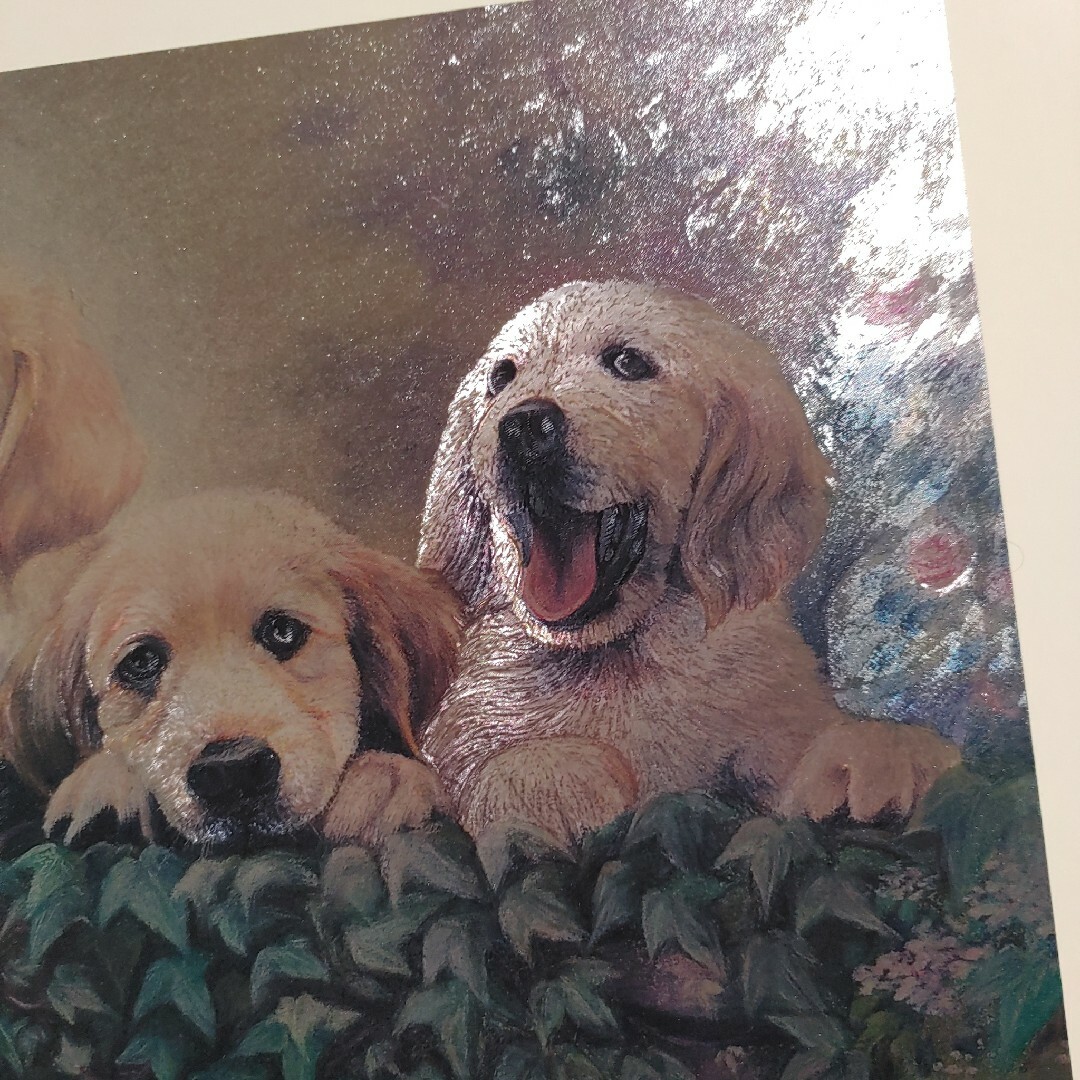 アルミ板の犬の絵 エンタメ/ホビーの美術品/アンティーク(版画)の商品写真