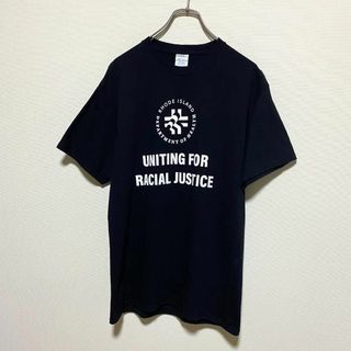 アメリカ古着　半袖　Ｔシャツ　メッセージプリント　クルーネック　ブラック　I87(Tシャツ/カットソー(半袖/袖なし))