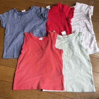 エイチアンドエム(H&M)のbaiya80H&M女の子タンクトップノースリーブ半袖Tシャツまとめ売り(Ｔシャツ)