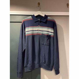 ハンテン(HANG TEN)のL 80s Scandia Woods Acrylic Border polo(ポロシャツ)