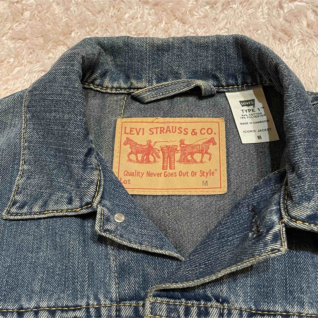 Levi's(リーバイス)のLEVI’S ジージャン　TYPE1 サイズM デニムジャケット レディースのジャケット/アウター(Gジャン/デニムジャケット)の商品写真