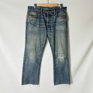 RRL - RRL LOW STRAIGHT ダメージリペア加工 赤耳 デニムパンツ 30