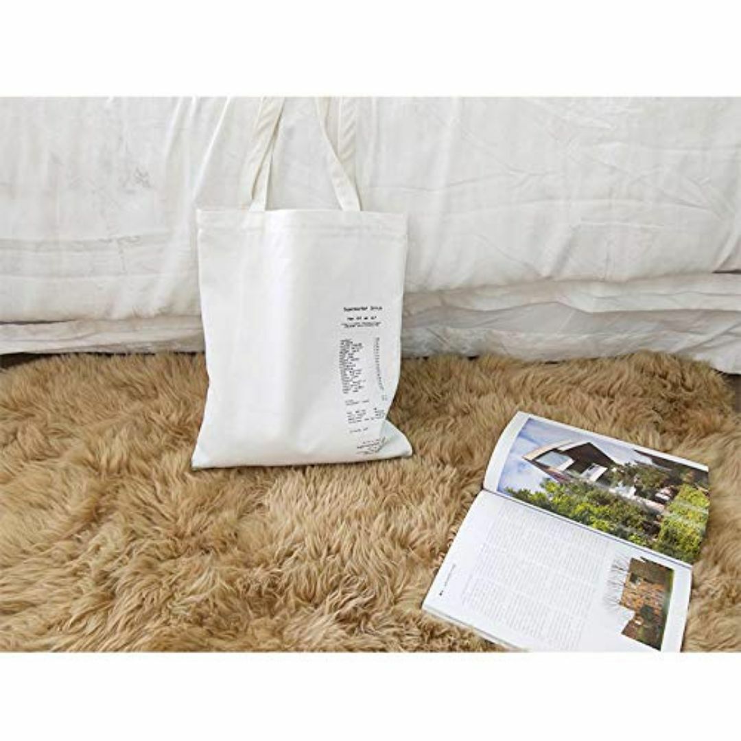 【色: ホワイト】[ルビタス] シンプル トート バッグ キャンバス カバン マ レディースのバッグ(その他)の商品写真