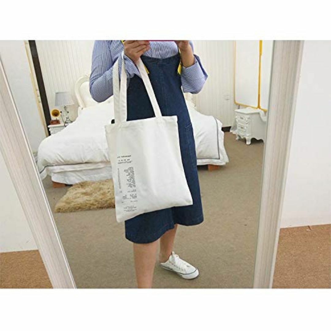 【色: ホワイト】[ルビタス] シンプル トート バッグ キャンバス カバン マ レディースのバッグ(その他)の商品写真