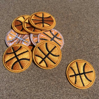 バスケット　バスケットボール　ワッペン　アップリケ　ワンポイント　刺繍(各種パーツ)