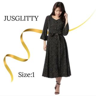 ジャスグリッティー(JUSGLITTY)の★美品★ジャスグリッティー　 3WAYロングワンピース マキシ　ブラック(ロングワンピース/マキシワンピース)