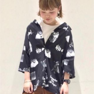 niko and... - ニコアンド×NINAコラボアロハシャツ 5(XL) 黒