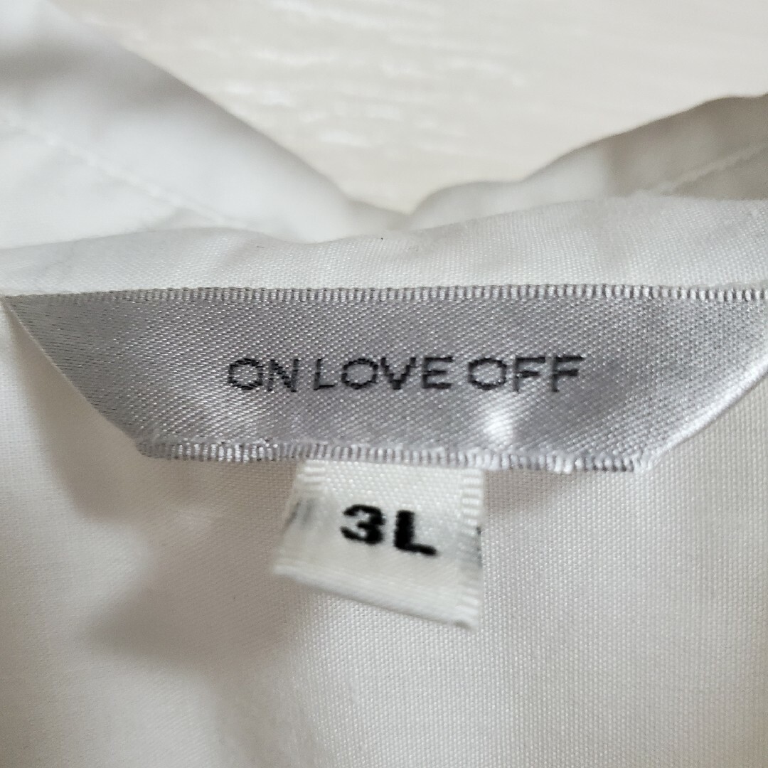 レディース 長袖 白 シャツ ブラウス サイズ3L レディースのトップス(シャツ/ブラウス(長袖/七分))の商品写真