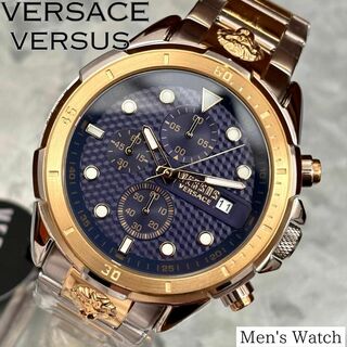 ヴェルサーチ(VERSACE)の新品ヴェルサーチ ヴェルサス メンズ腕時計ゴールドシルバー 人気 クロノグラフ(腕時計(アナログ))