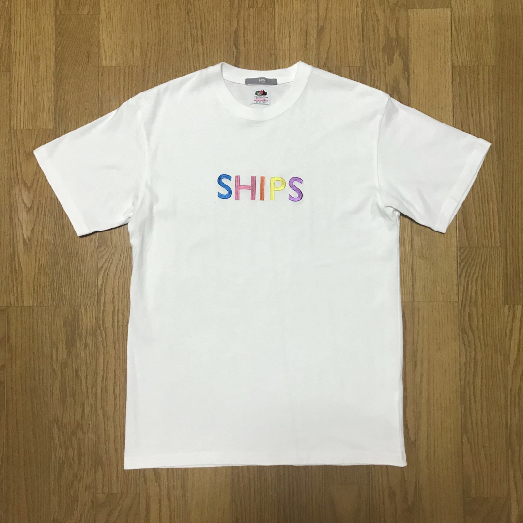 SHIPS(シップス)のSHIPS シップス ロゴ エンブロイダリー Tシャツ 刺繍 M S メンズのトップス(Tシャツ/カットソー(半袖/袖なし))の商品写真