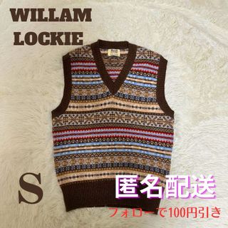 \超美品・カシミア/ WILLAM LOCKIE ベスト ラムウール100%(ベスト)