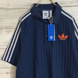 アディダス(adidas)のアディカラー 70s ポロシャツ ネイビーブルー 紺  M 在原みゆ紀(ポロシャツ)